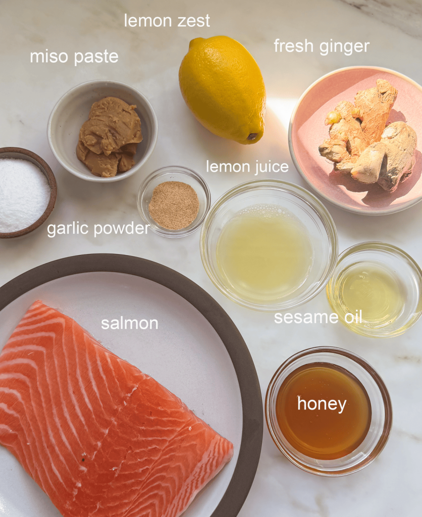 Easy Broiled Miso Lemon Salmon